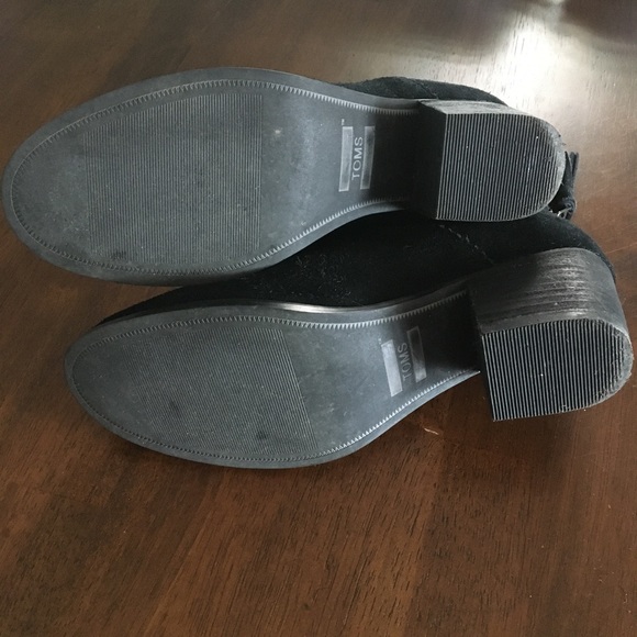 Toms Leila Bootie Suede Black Size 7.5 - Picture 6 of 7